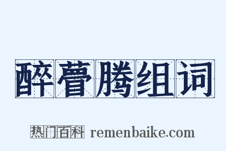 醉瞢腾组词是什么意思的图片